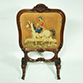 Wooden Fire Screen: Turkish Horse and Rider Needlepoint Motif